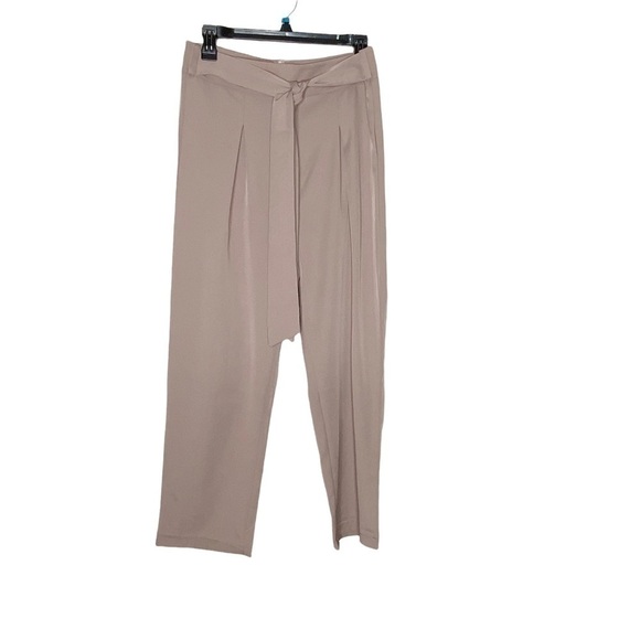 SHEIN straight leg pants with front tie. Pleated pants. Size 8 - Picture 2 of 6